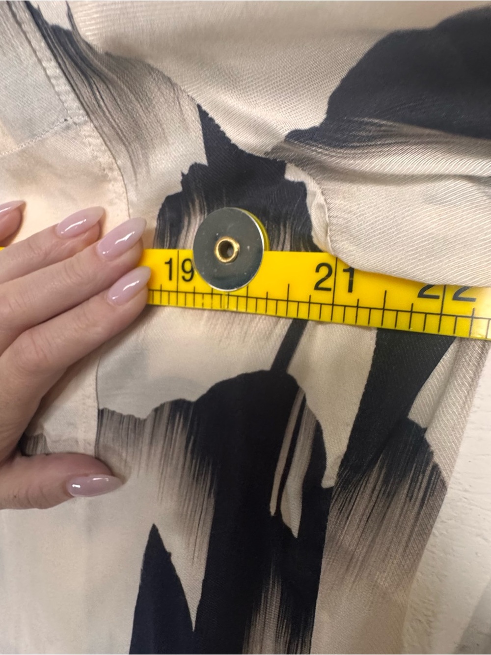 Reiss Casper Print Blouse glacier print ivory contemporary art US 10 UK 14 Avant - Picture 4 of 8